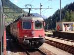 Gotthard-Sudrampe/8179/re-1010-packet-mit-gz-in-airolo Re 10/10-Packet mit GZ in Airolo am 19.09.2007